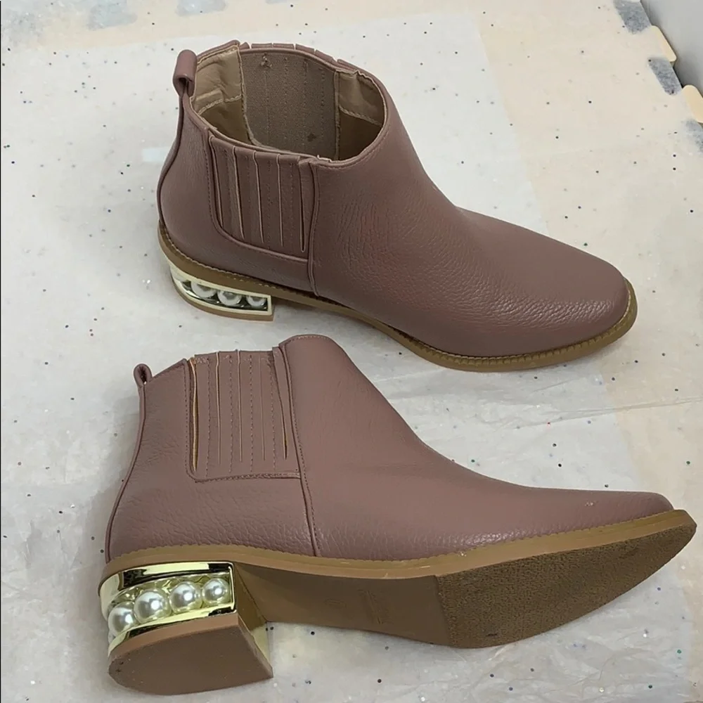 Catherine Malandrino Faux Pearl Ankle Boot